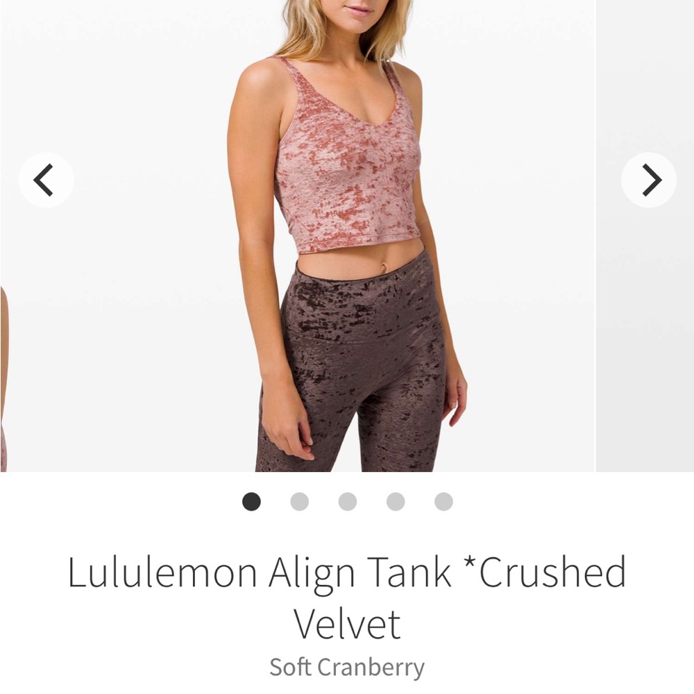 Lululemon Align Tank *Crushed Velvet
Soft Cranberry